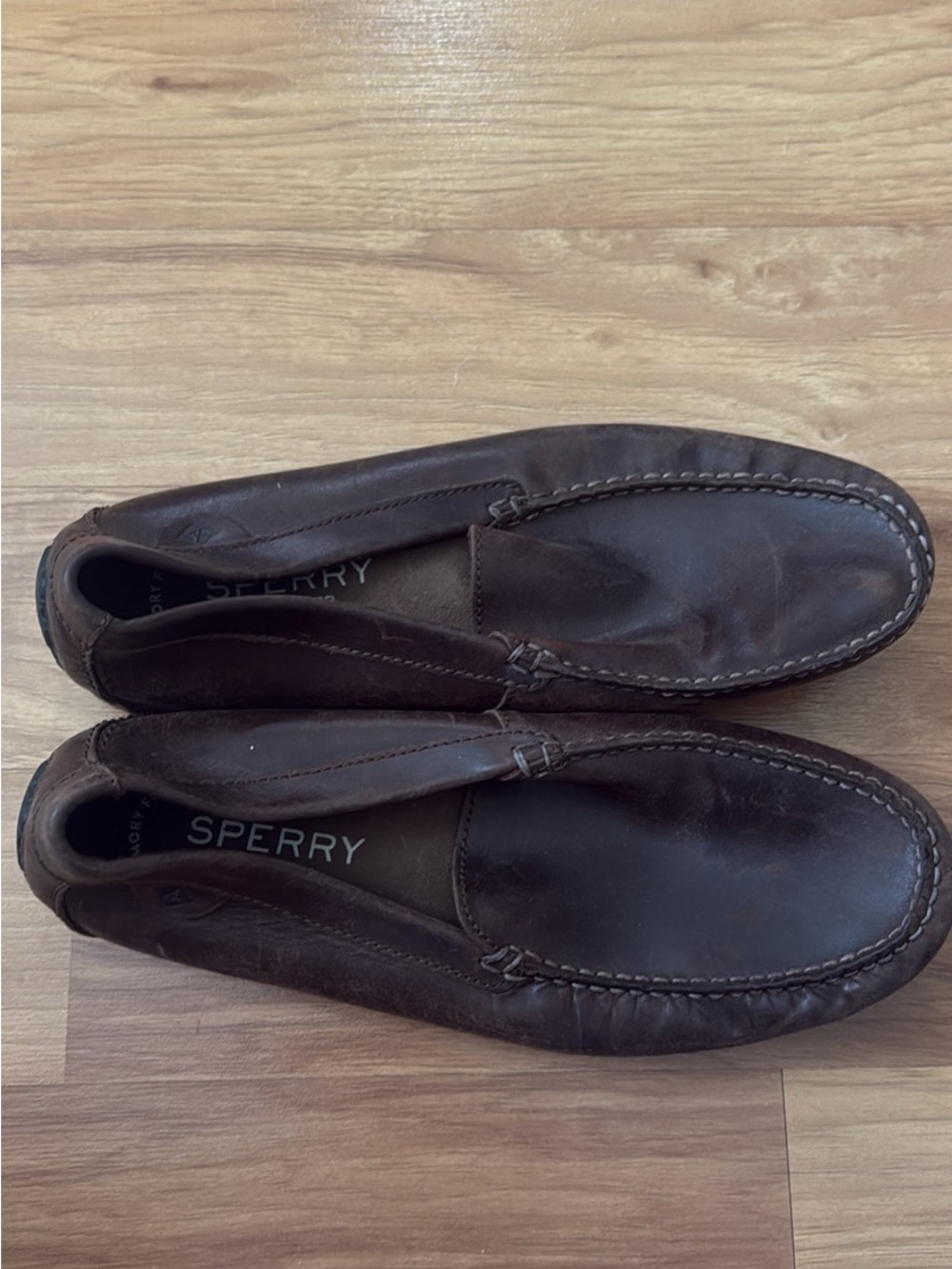 Sperry Men's Dark Brown Leather Slip-On Loafers